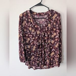 Vince Camuto Women's Floral‎ Long Sleeve Blouse Size M
